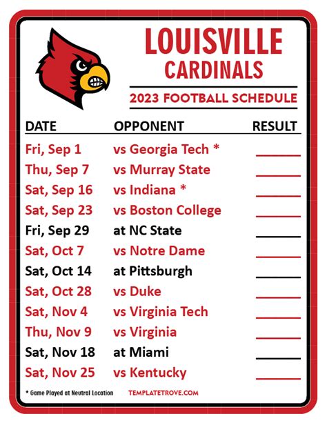 uofl football schedule 2023